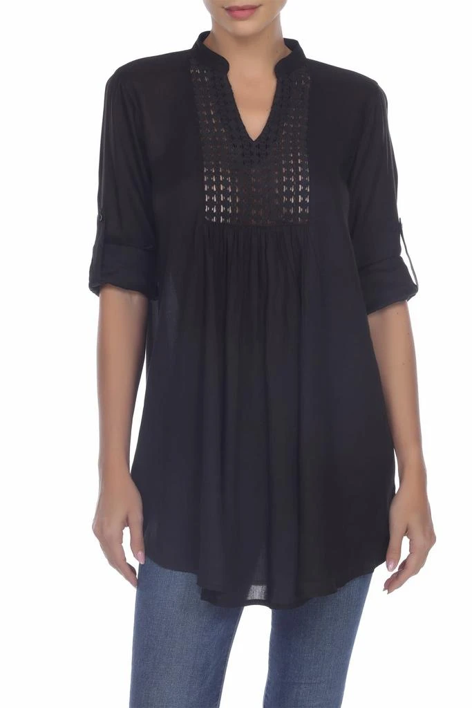 BOHO ME Crochet Lace Inset Cover-Up Tunic 3