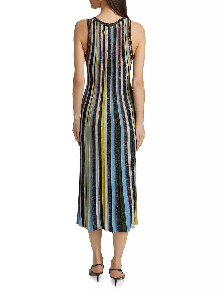 Milly Striped Tank Midi-Dress 5