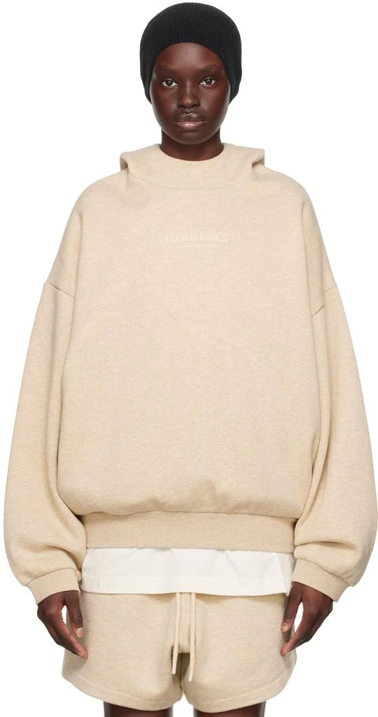 Fear of God ESSENTIALS Beige Bonded Hoodie 1