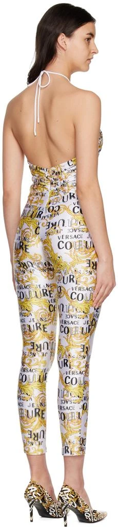 Versace White & Yellow Printed Jumpsuit 3