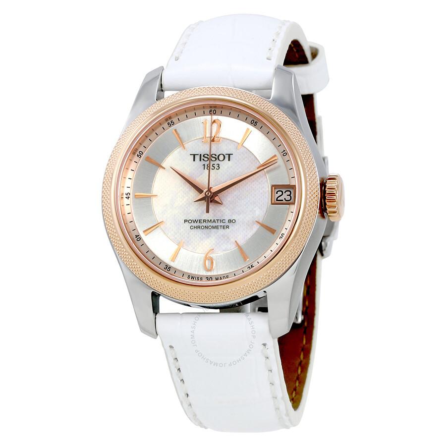 Tissot T-Classic Ballade Automatic Mother of Pearl Dial Ladies Watch T108.208.26.117.00