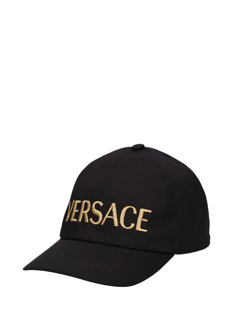 VERSACE Embroidered Cotton Drill Baseball Hat 1