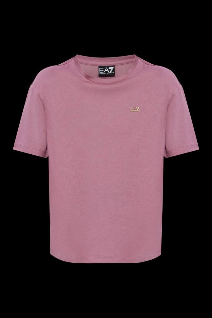 EA7 EMPORIO ARMANI Ea7 Emporio Armani Logo-Plaque Crewneck T-Shirt 1