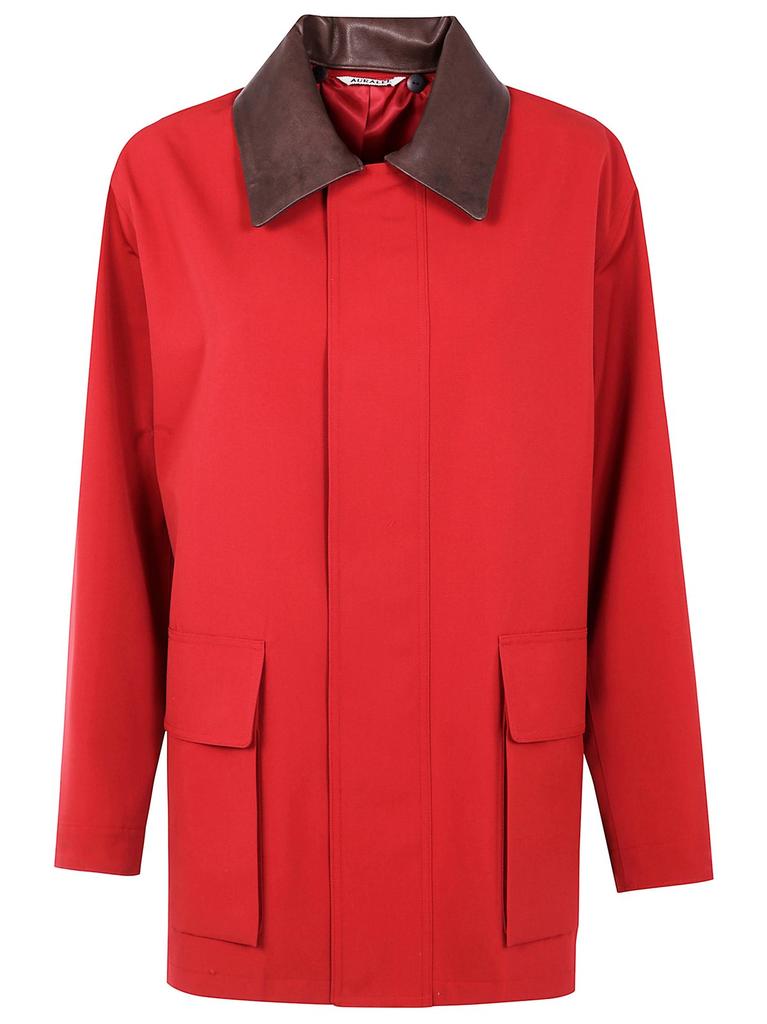 AURALEE Auralee Contrast Collar Coat