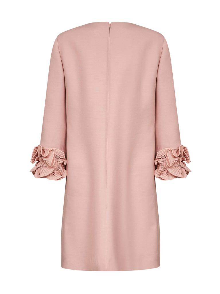 Valentino VALENTINO | Pink crepe couture short dress with ruffles | Women | 42
