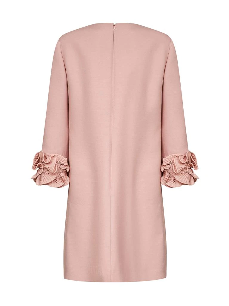 Valentino VALENTINO | Pink crepe couture short dress with ruffles | Women | 42 2