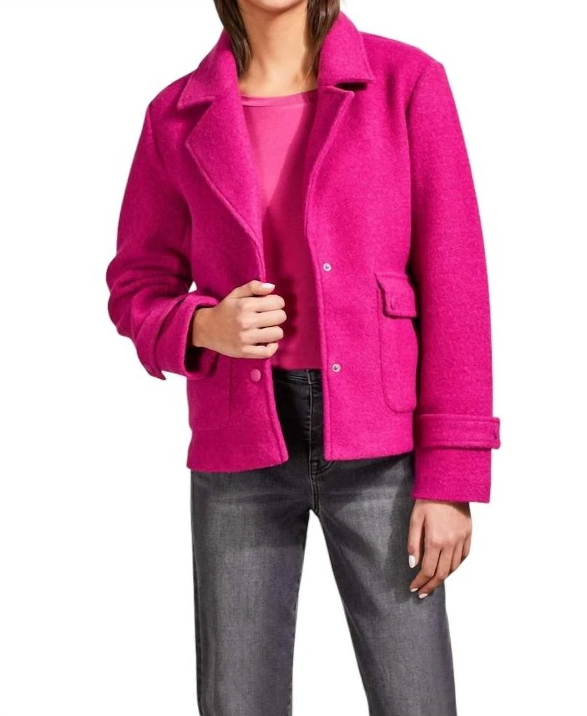 Tribal Tribal - Boiled Wool Peacoat With Side Patch Pockets 1
