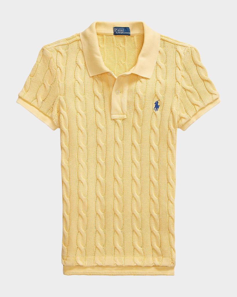 Ralph Lauren Cable-Knit Polo Shirt