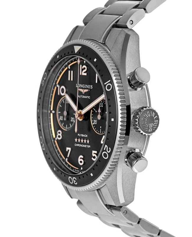Longines Longines Spirit Flyback Black Dial Steel Men's Watch L3.821.4.53.6 3