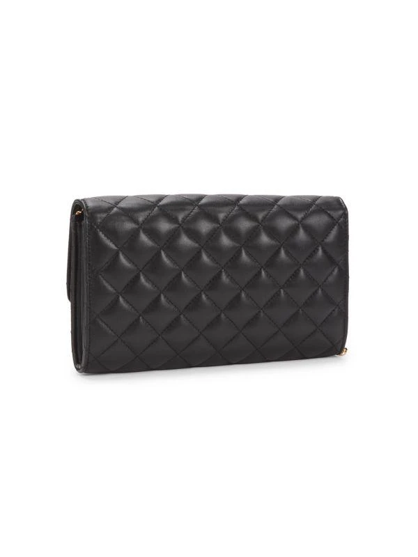 Versace Quilted Leather Wallet-On-Chain 4