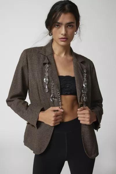 Urban Renewal Urban Renewal Parties Remade Crystal Drop Plaid Blazer