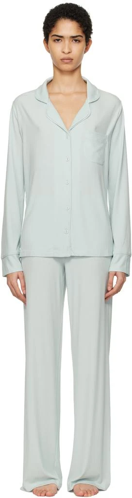 SKIMS Blue Soft Lounge Sleep Pyjama Set 1