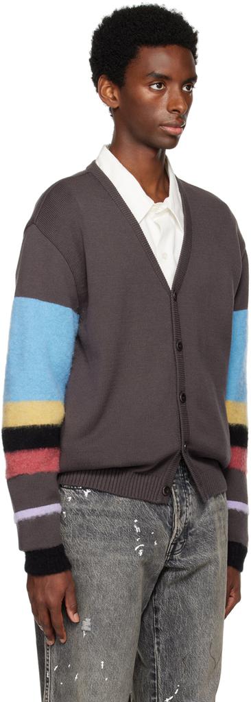 Awake NY Brown Striped Cardigan