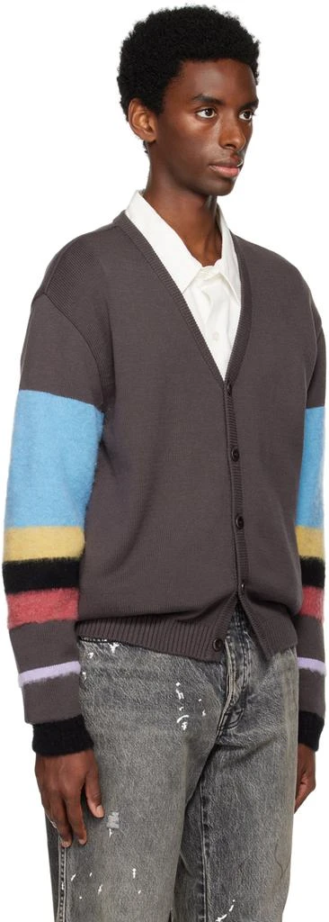 Awake NY Brown Striped Cardigan 2