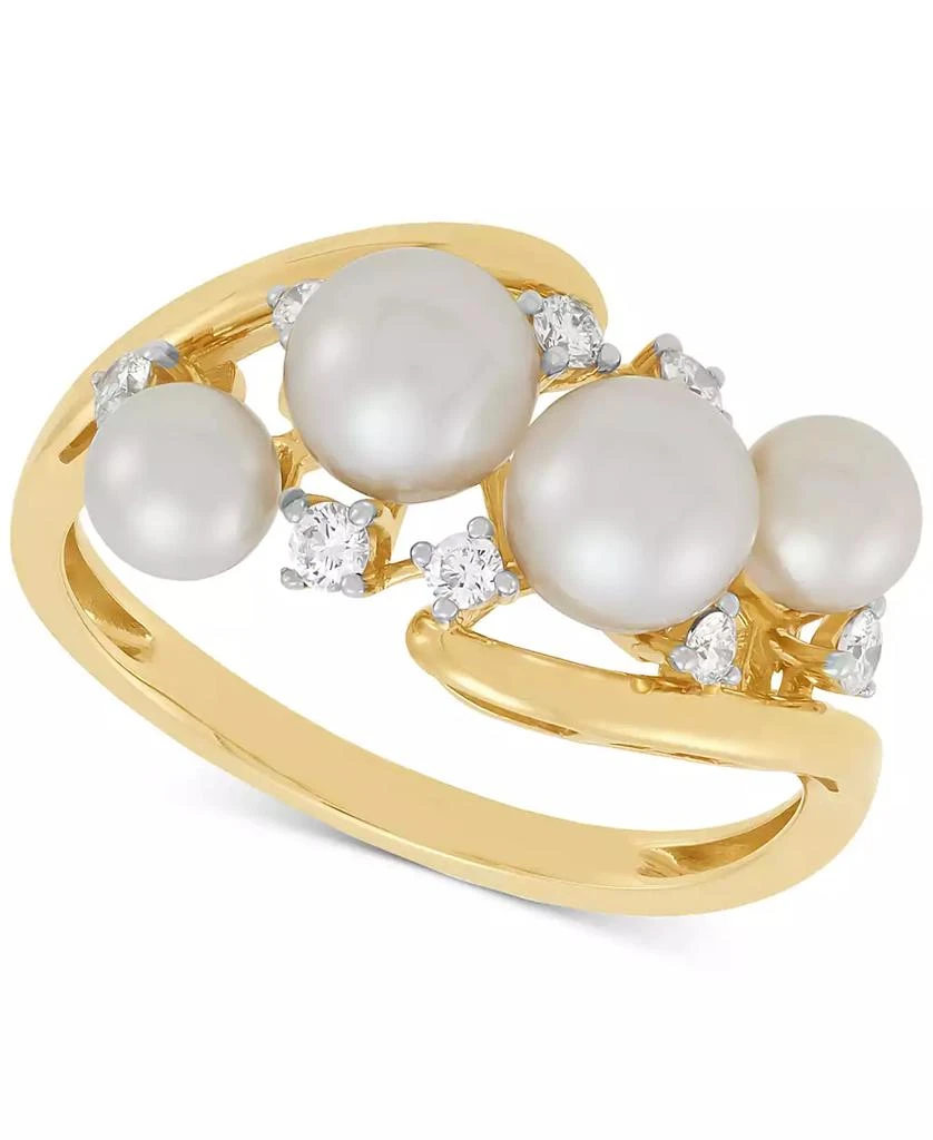 Honora Cultured Ming Pearl (4-6mm)
Diamond (1/5 ct. t.w.) Swirl Ring in 10k Gold 1