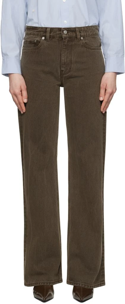 Our Legacy Brown Boot Cut Jeans 1