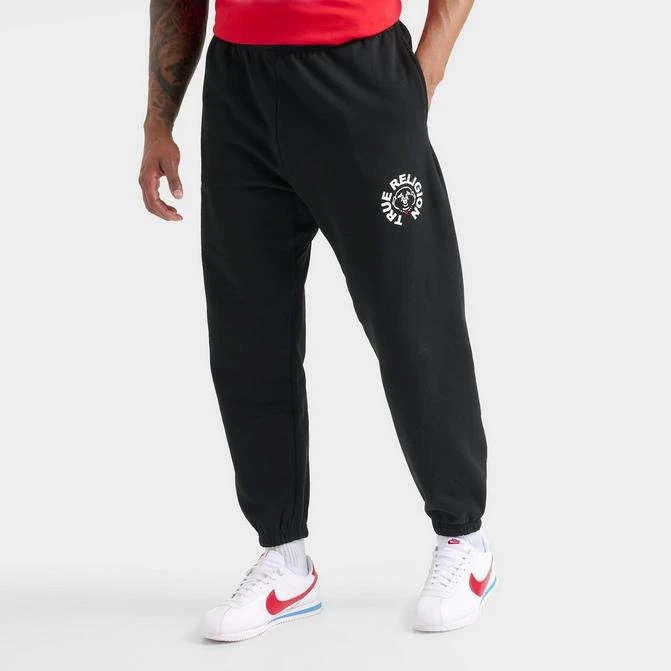 True Religion Men's True Religion Buddha Face Fleece Jogger Pants 1