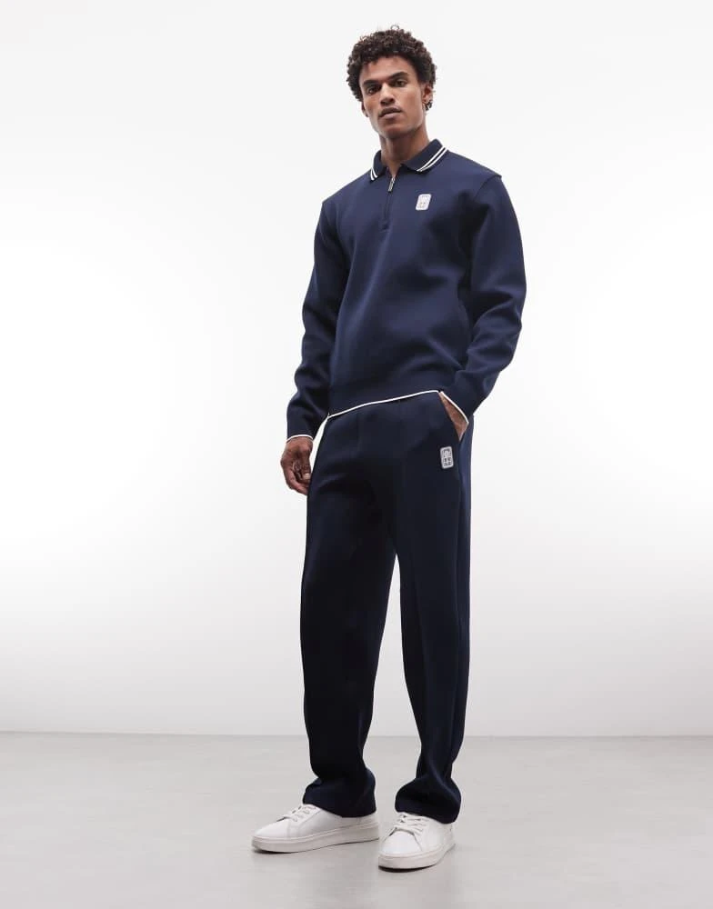 Lacoste Lacoste Tennis Performance drawstring logo joggers in navy