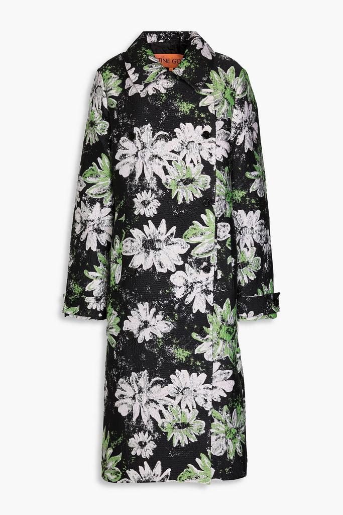 Stine Goya Wessi double-breasted metallic brocade coat
