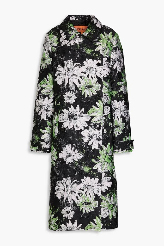 Stine Goya Wessi double-breasted metallic brocade coat 1