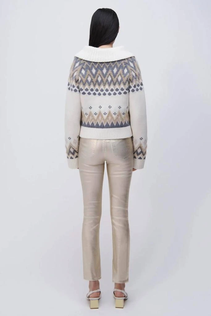 Jonathan Simkhai High Rise Skinny Pant In Gold Foil 3