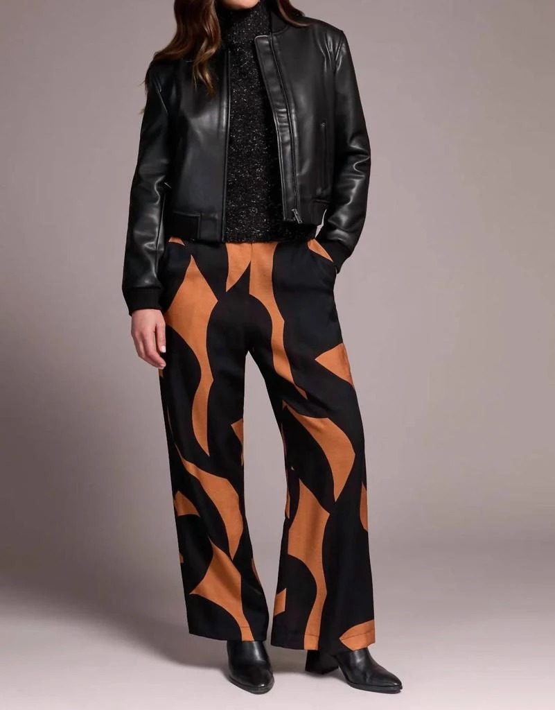 Tribal Tribal - Soft Faux Leather Bomber Jacket