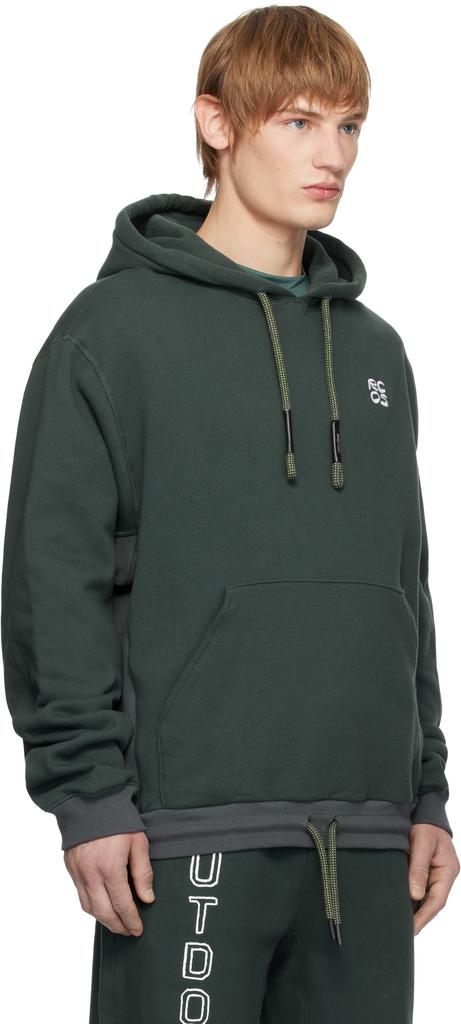 RCOS Green Stack Logo Embroidered Hoodie