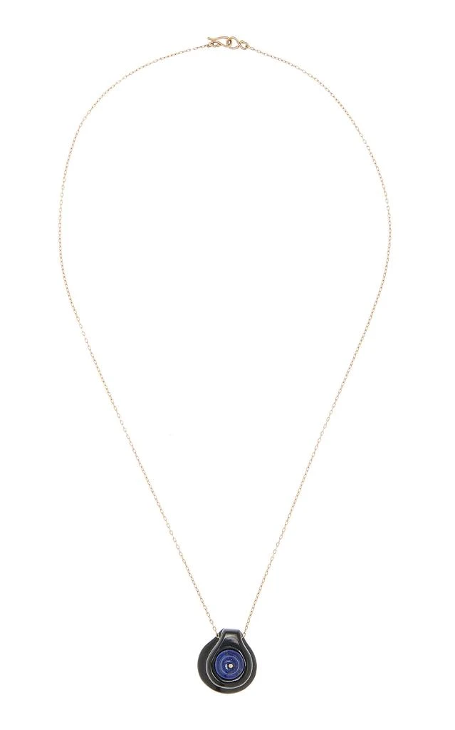 Ten Thousand Things Ten Thousand Things - 10K Yellow Gold Chalcedony; Lapis Necklace - Black - OS - Moda Operandi - Gifts For Her 1