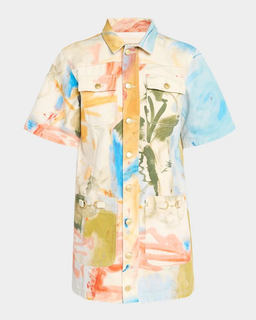 Ulla Johnson x Helen Frankenthaler The Painters Denim Mini Dress