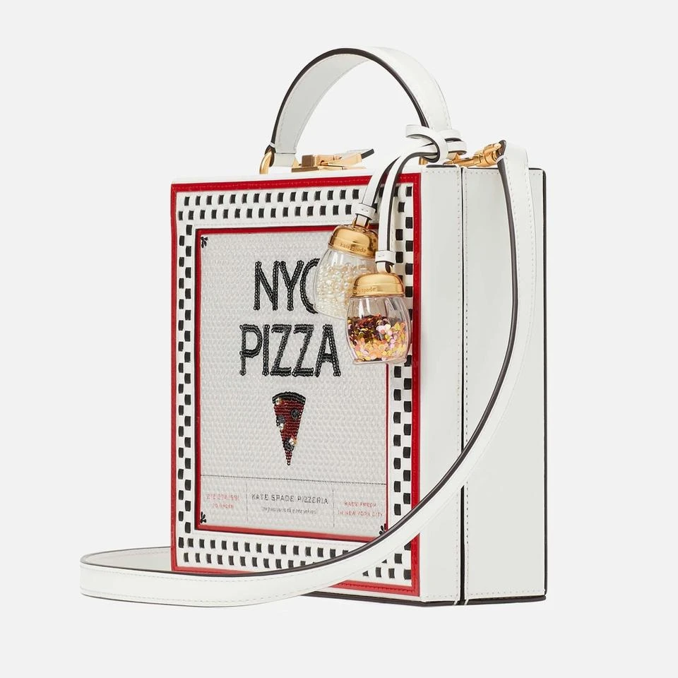Kate Spade Kate Spade New York Slice 3D Pizza Embellished Satin Box Bag 3
