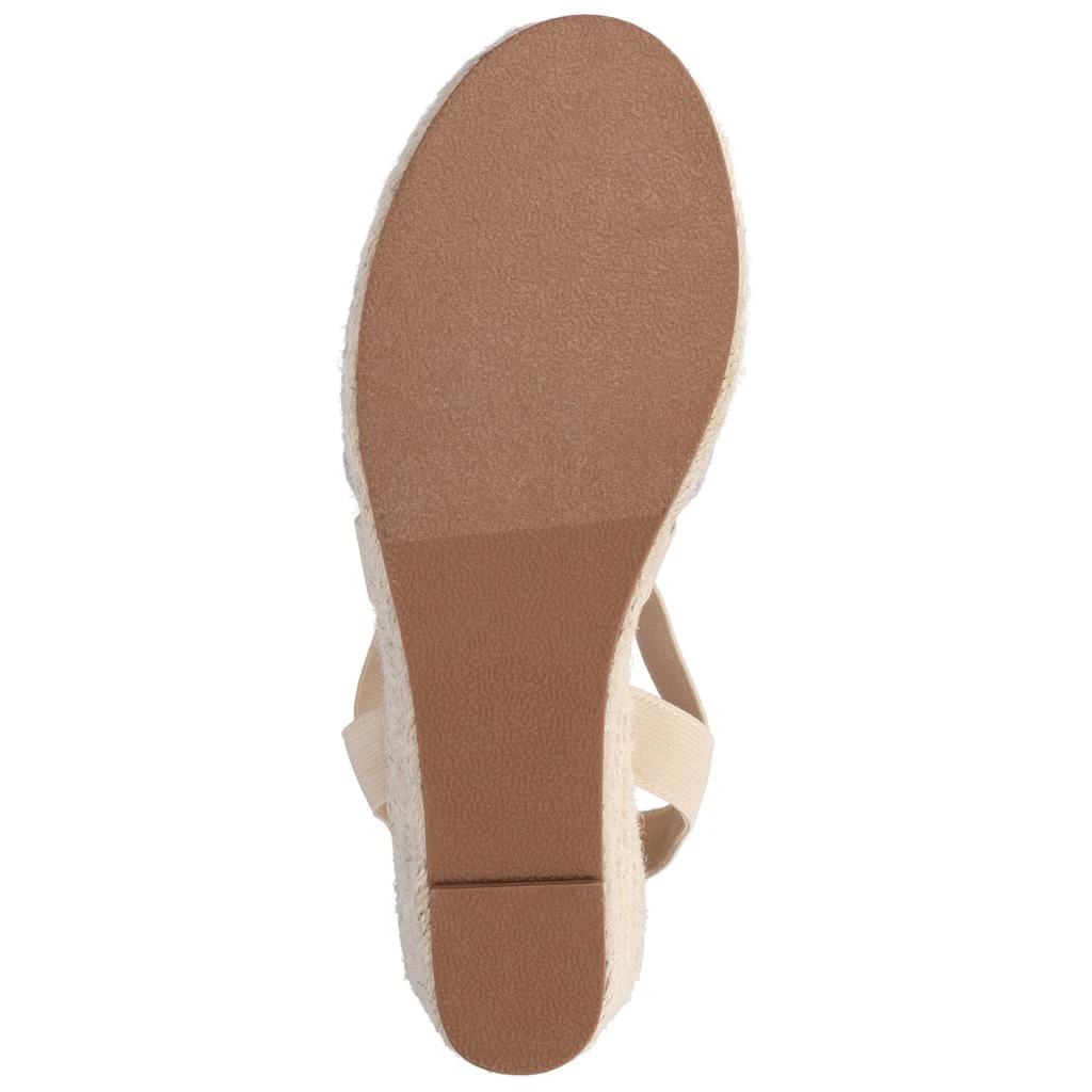 JOURNEE Women's Ashlee Medium and Wide Width Espadrille Wedge Sandals 5