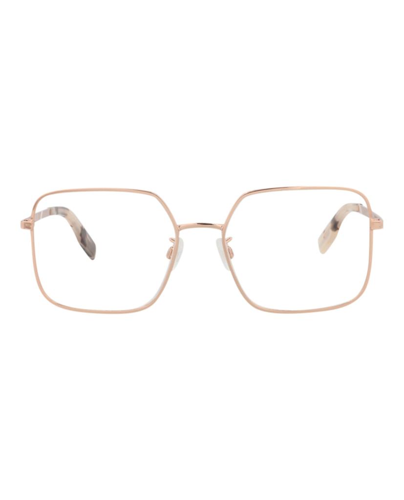Alexander McQueen Square-Frame Metal Optical Frames