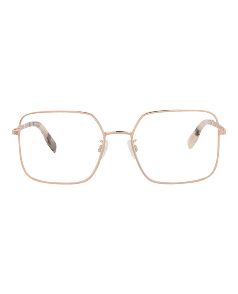 Alexander McQueen Square-Frame Metal Optical Frames 1