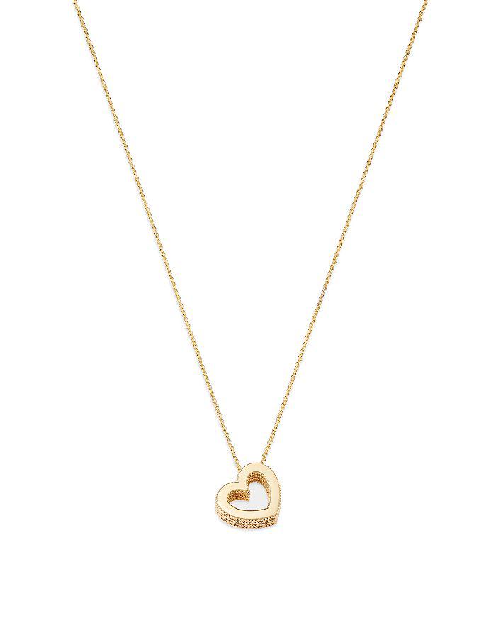 Bloomingdale's Open Heart Pendant Necklace in 14K Yellow Gold, 18"