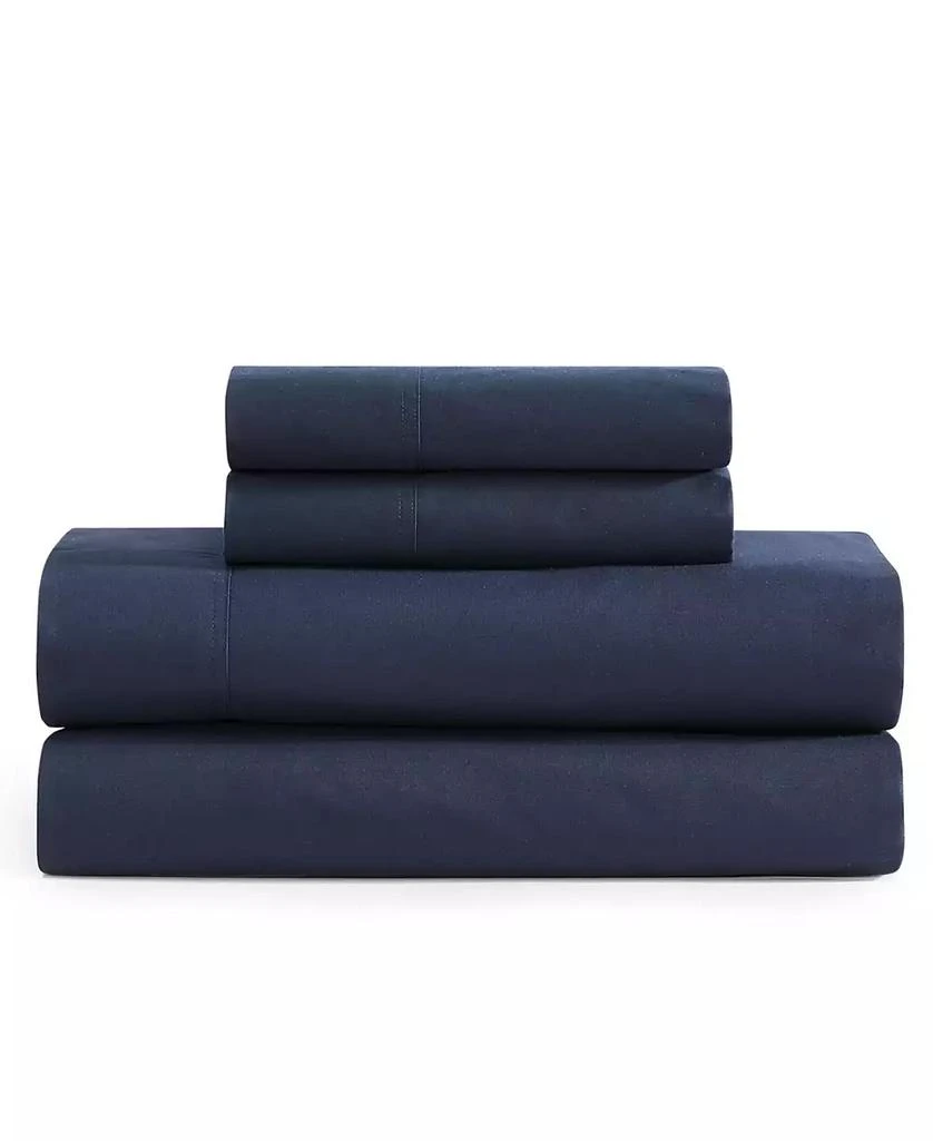 Tommy Hilfiger Solid 200-Thread Count Cotton Percale 4-Pc. Sheet Set 1