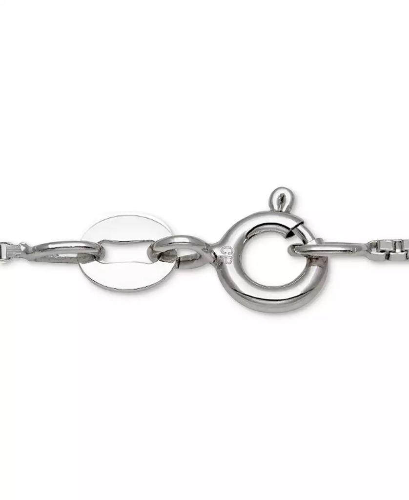 Belle de Mer Cultured Freshwater Pearl (6mm) & Cubic Zirconia Clover Key 18" Pendant Necklace in Sterling Silver
