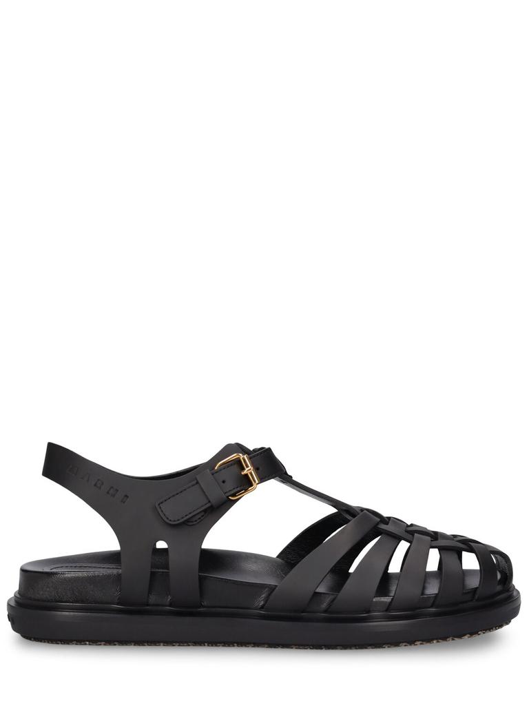 MARNI 20mm Leather Fisherman Sandals