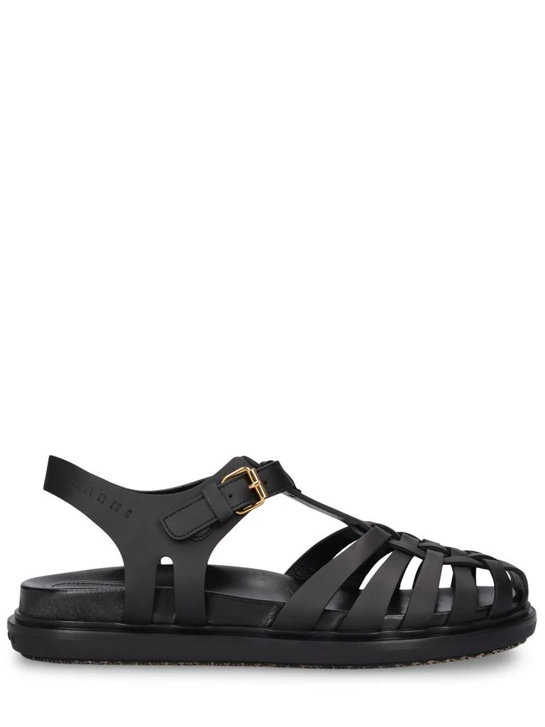 MARNI 20mm Leather Fisherman Sandals 1