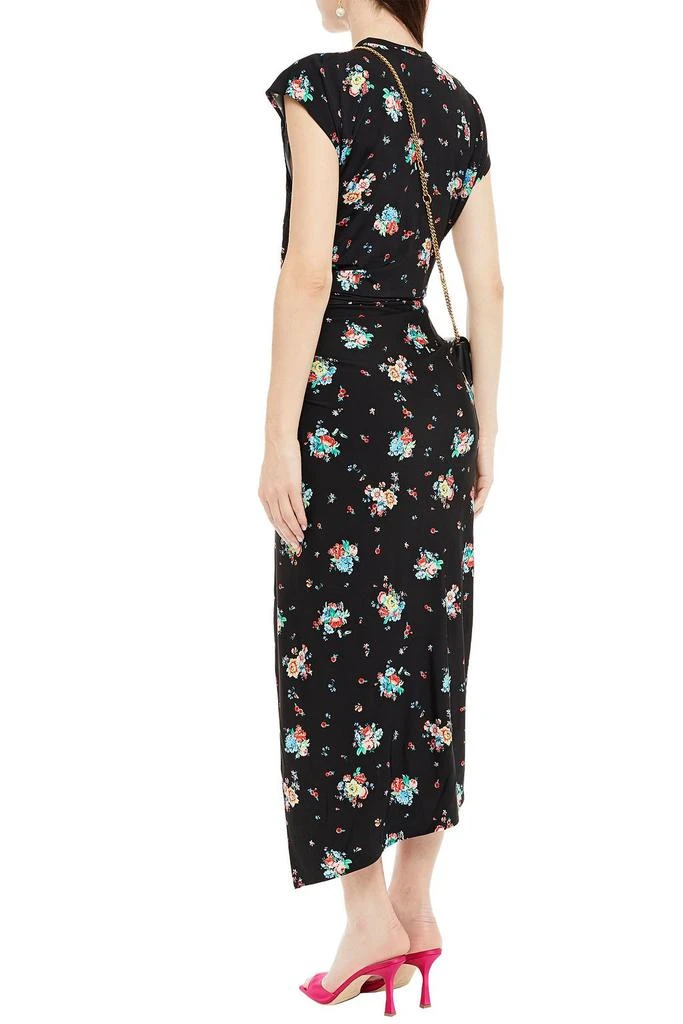 Paco Rabanne Draped floral-print stretch-jersey midi dress 3