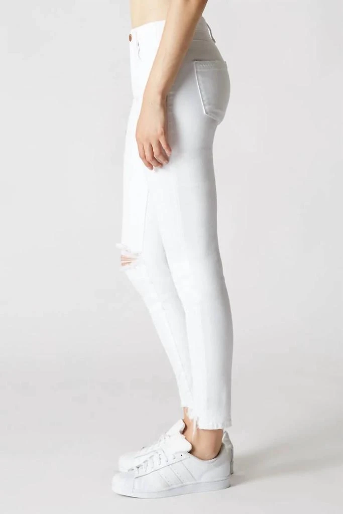 Blank NYC Skinny Ripped Knee Jean In White 3