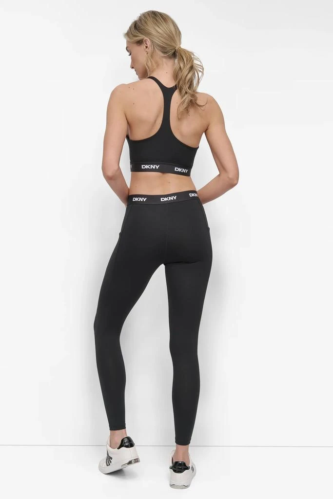 DKNY CROPPED MID-RISE LOGO-WAIST LEGGING 7