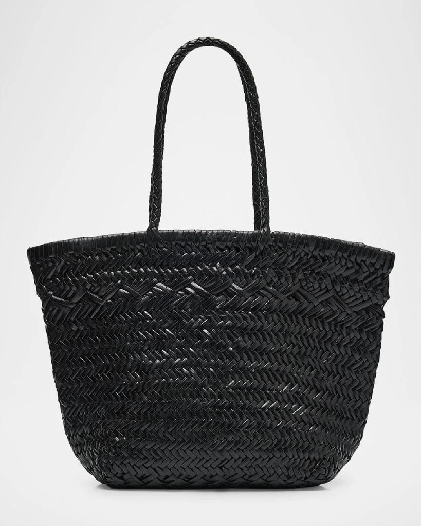 BTB Los Angeles Easton Small Woven Leather Tote Bag 1