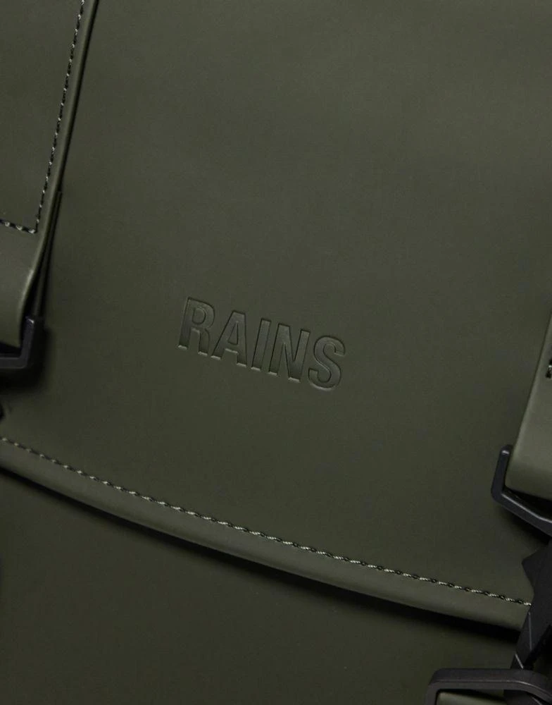 RAINS Rains MSN unisex waterproof backpack in green 3