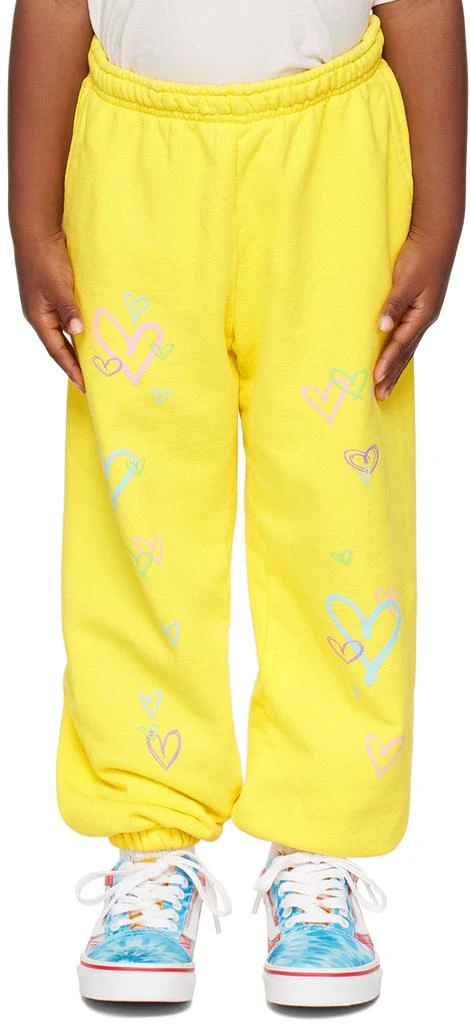 Kids Worldwide SSENSE Exclusive Kids Yellow Love You Sweatpants