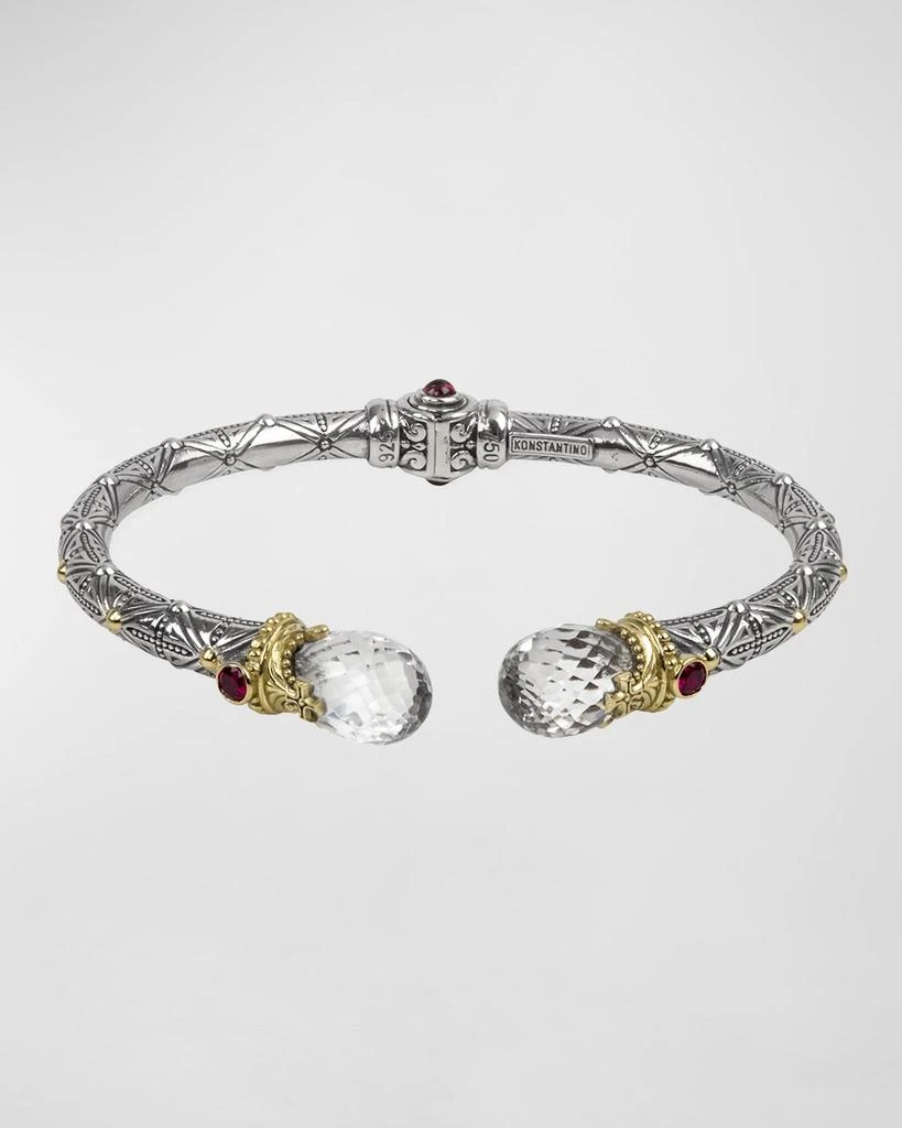 Konstantino Pythia Crystal Corundum & Garnet Kick Cuff Bracelet 1