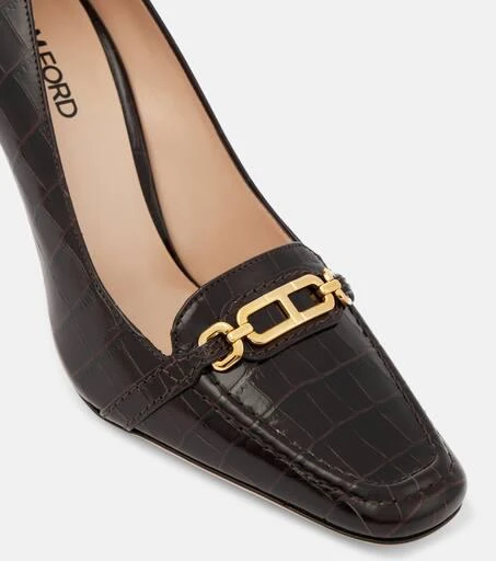 Tom Ford Whitney 85 croc-effect leather pumps 5