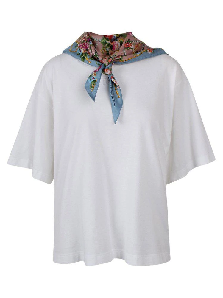 Dolce 
Gabbana Dolce 
Gabbana Scarf Detailed Crewneck T-Shirt