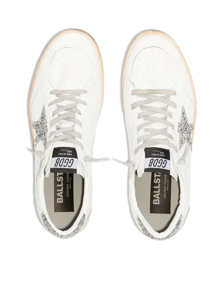 Golden Goose BALLSTAR SNEAKERS IN LEATHER AND GLITTER 4