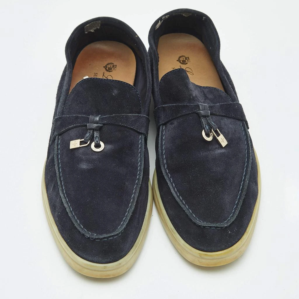 Loro Piana Loro Piana Navy Blue Suede Summer Charms Walk Loafers Size 39.5 3