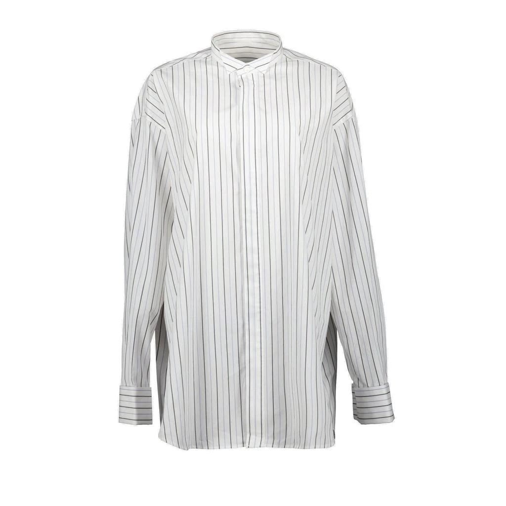 AMI AMI Paris Long-Sleeved Striped Oversized Shirt 1